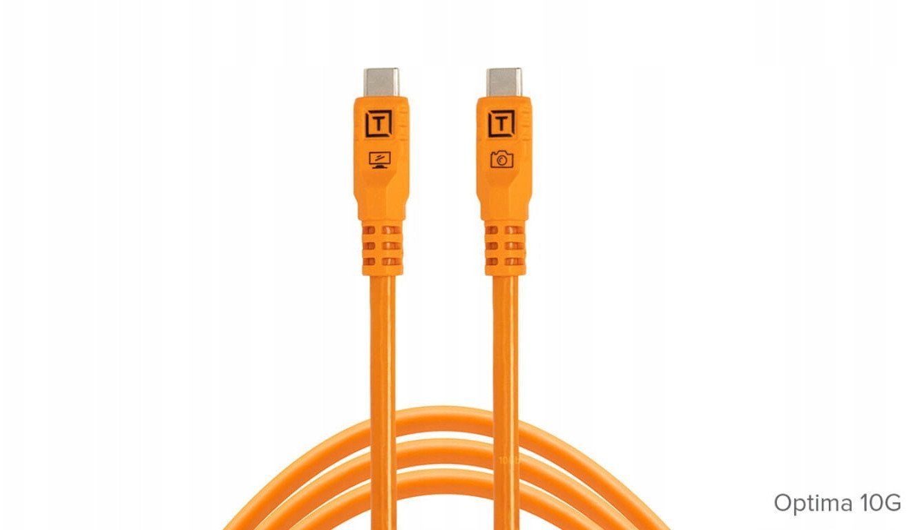 Kabllo USB C Tether Tools TetherPro Optima 10G, 3m, portokalli