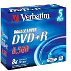 Disqe Verbatim DVD+R DL 43541, 8.5GB, 8x, 5 copë