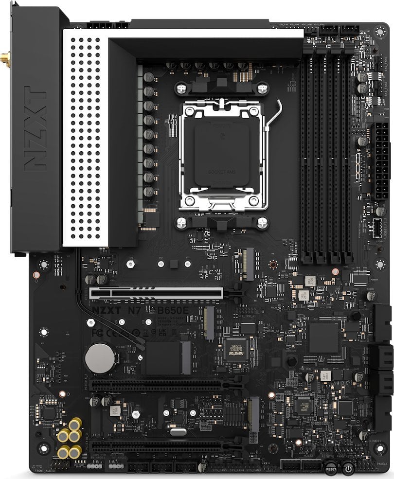 Pllakë amë Nzxt N7 B650E MATT, e bardhë