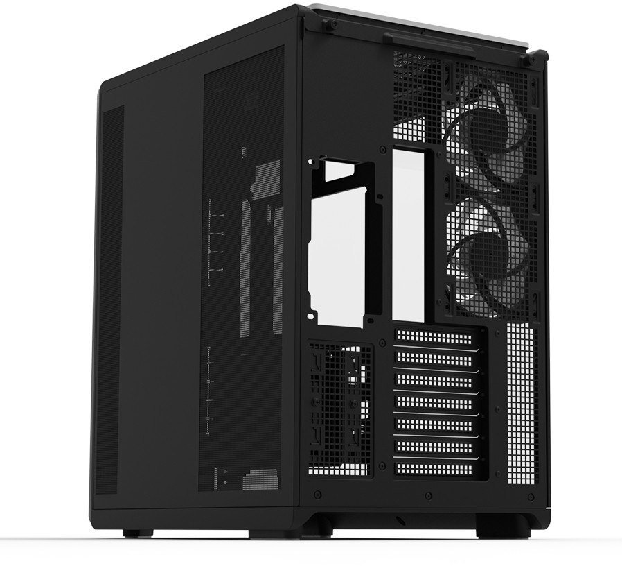 Korpus kompjuteri Zalman P60, ATX, xham i kalitur, i zi