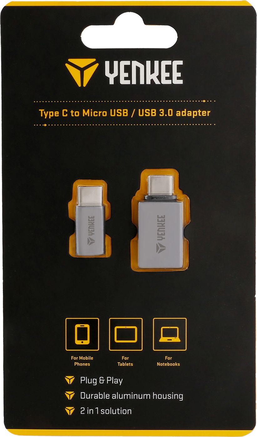USB адаптер Yenkee YTC 021, USB C во USB 3.0, 5 Gb/s, сребрен