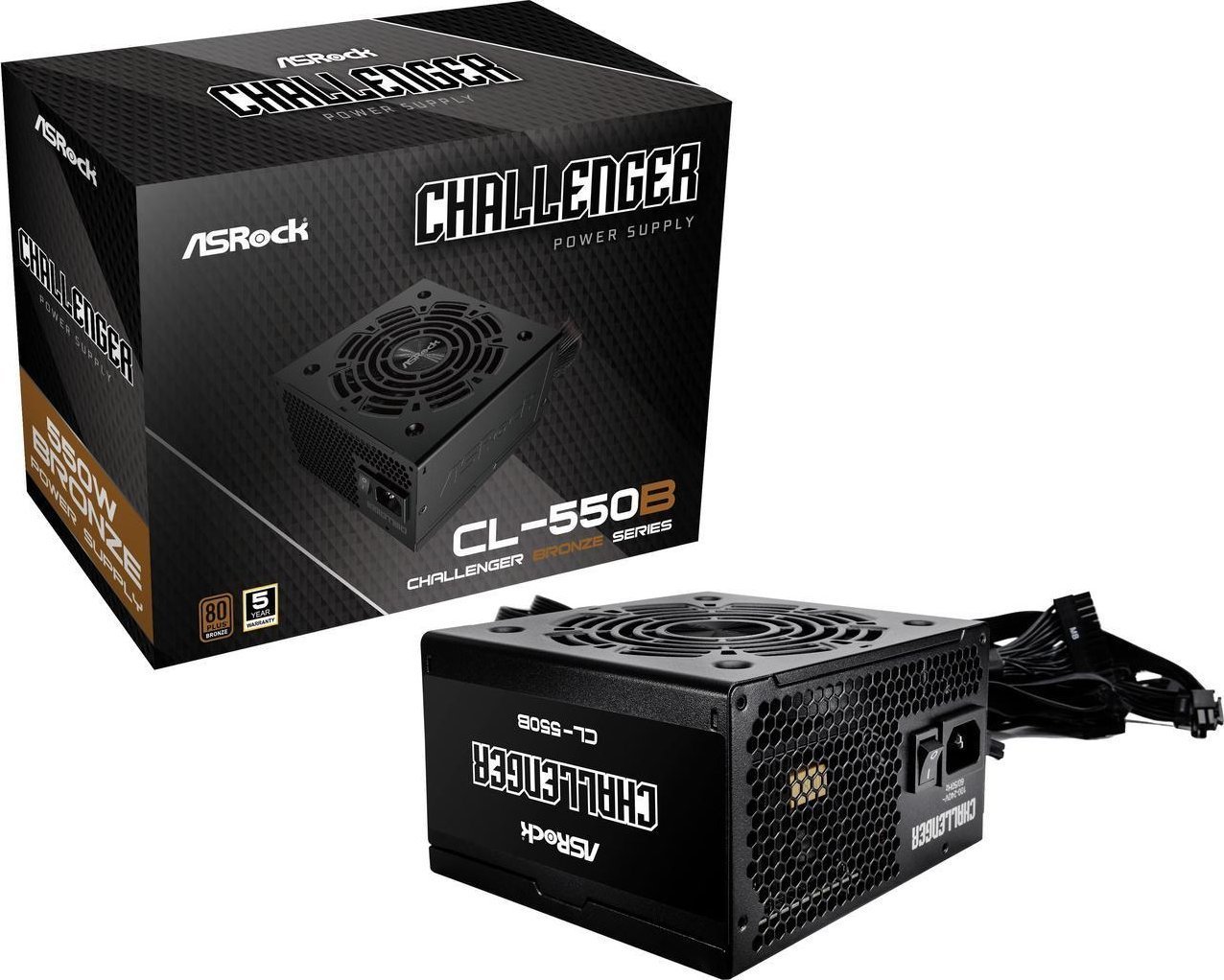 Furnizues energjie ASRock CL-550B Challenger, 550W, 80 Plus Bronze, i zi