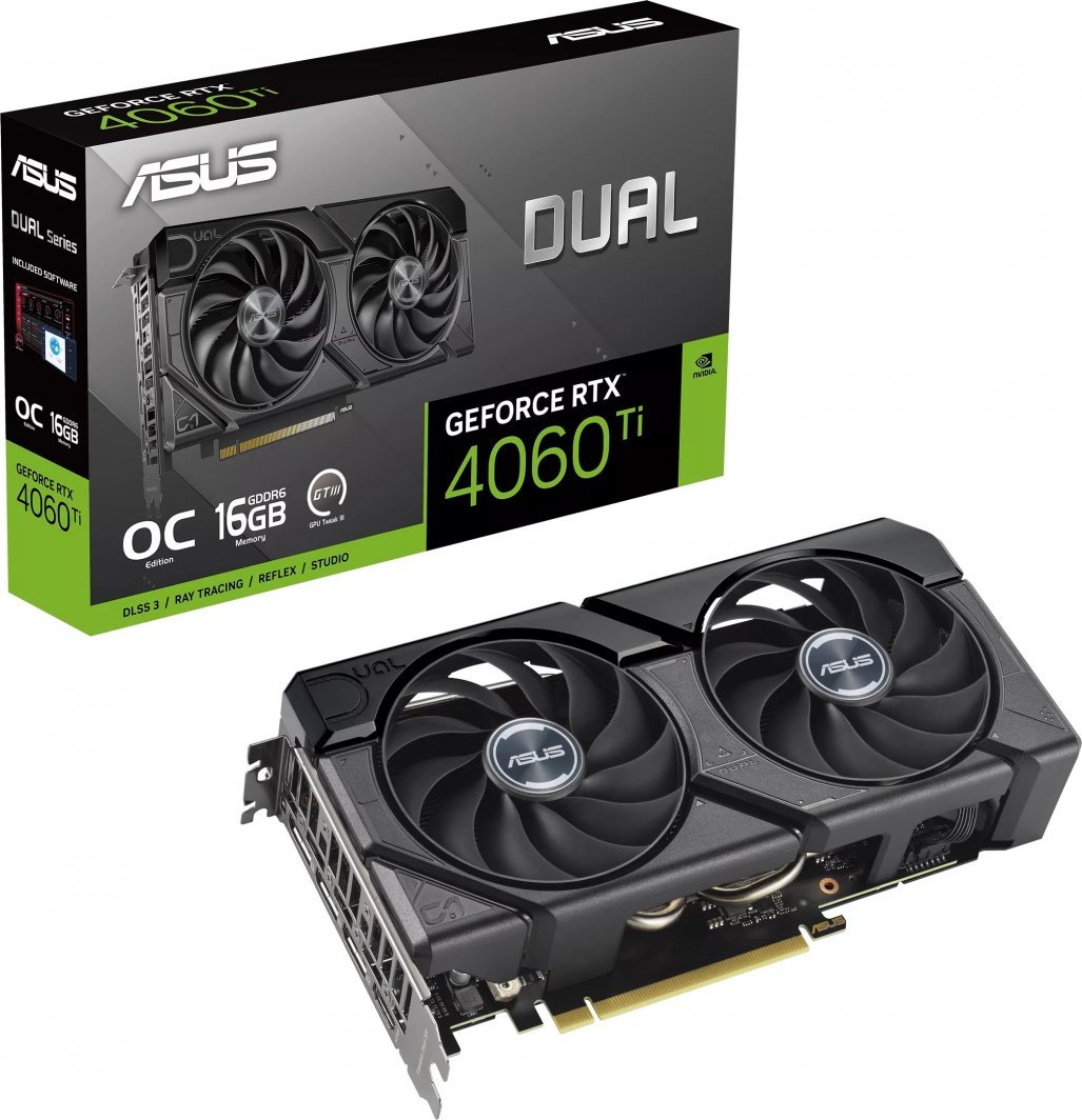 Kartelë grafike Asus Dual GeForce RTX 4060 Ti EVO OC 16GB GDDR6