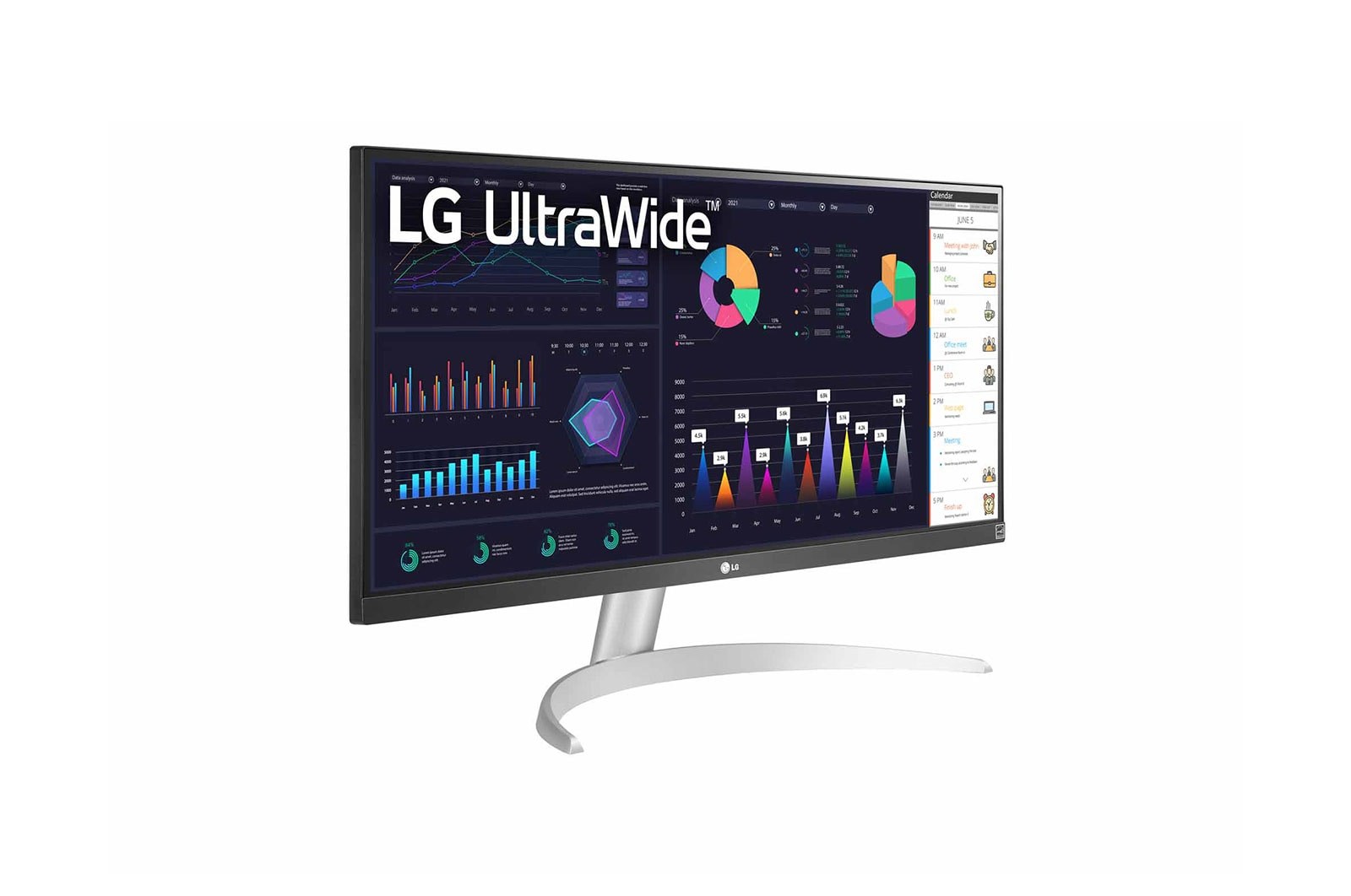 Monitor LG 29WQ600-W.AEU, 29", UltraWide Full HD, IPS, i bardhë