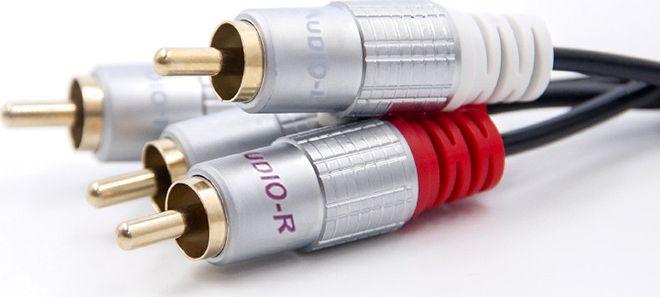 Qoltec 2xRCA Машки до 2xRCA Машки Кабел, 2 м, Црн