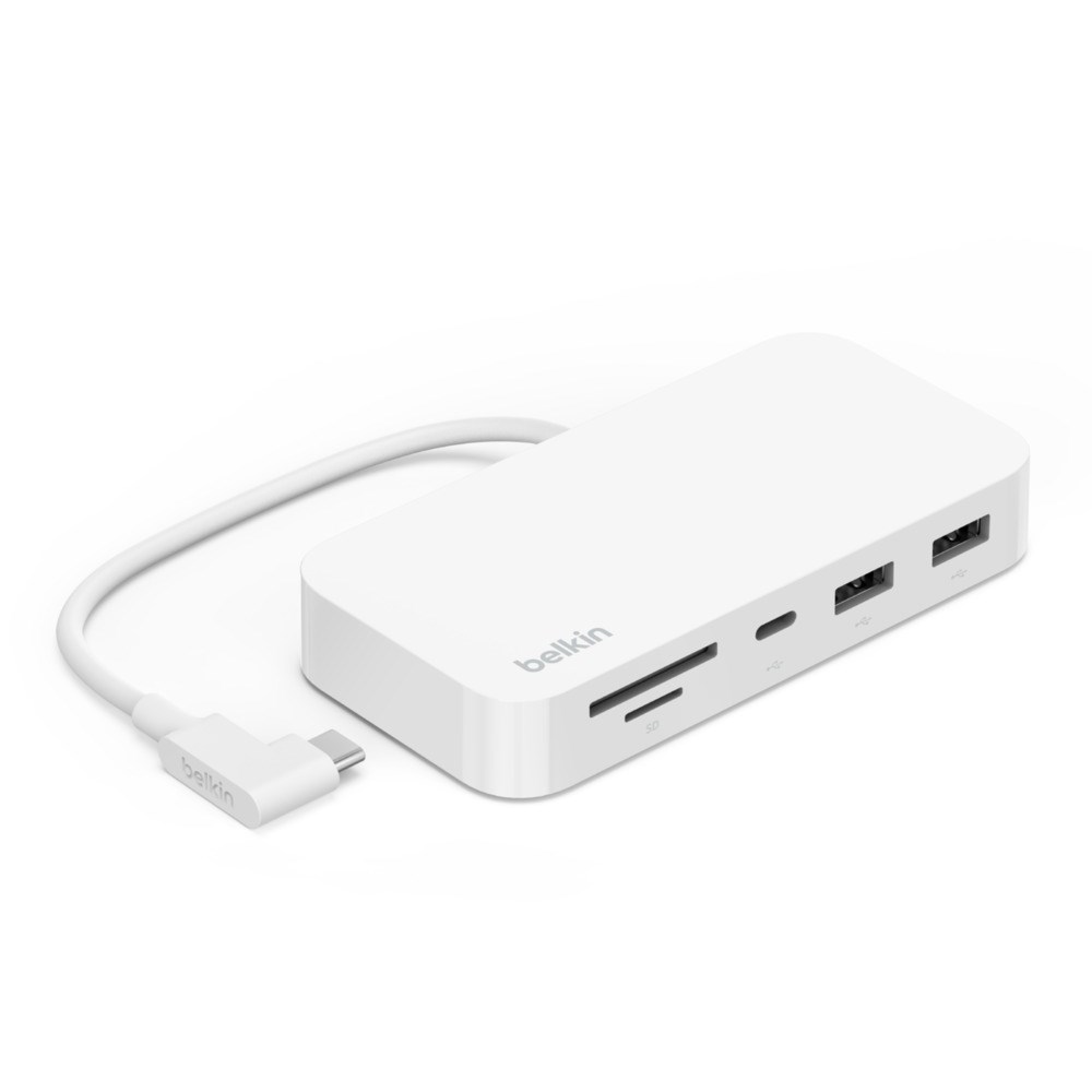 Qendër USB-C Belkin 6-në-1, 24", 10 Gbps, i bardhë