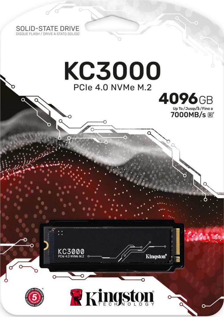 Disk SSD Kingston KC3000, 4TB, M.2 2280 PCI-E x4 Gen4 NVMe
