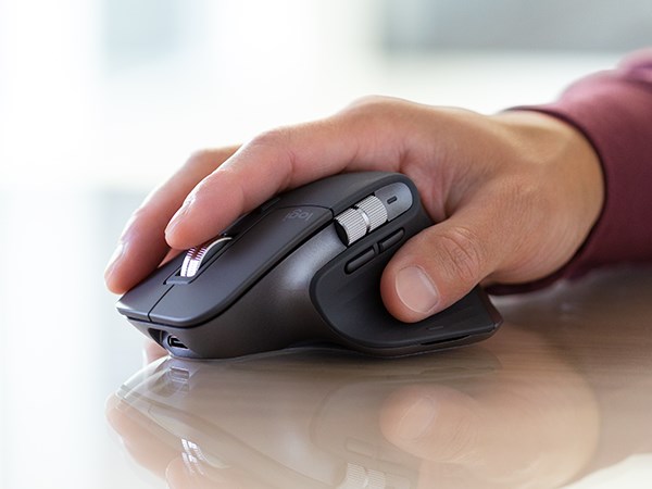 Maus pa tela Logitech MX Master 3S for Business, 8000 DPI, USB, gri