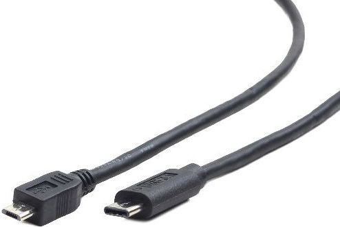 Kabllo Gembird USB-C - microUSB, 1m, e zezë