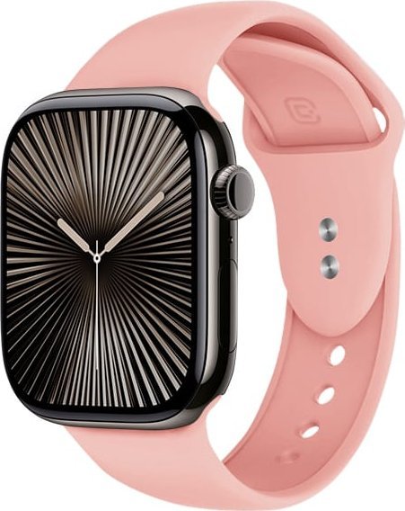 Ремен Crong Liquid за Apple Watch 38/40/41/42mm, силикон, боја лосос