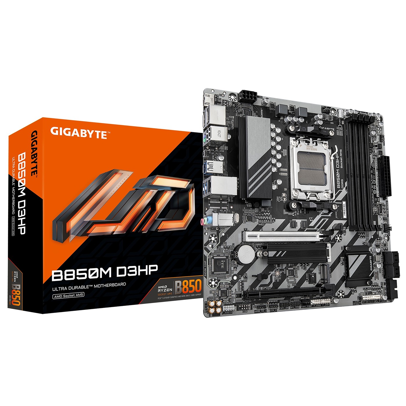 Pllakë amë Gigabyte B850M D3HP, AM5, DDR5, Micro-ATX, e zezë