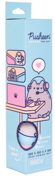 Mauspad Pusheen - Gamer, XL, rozë