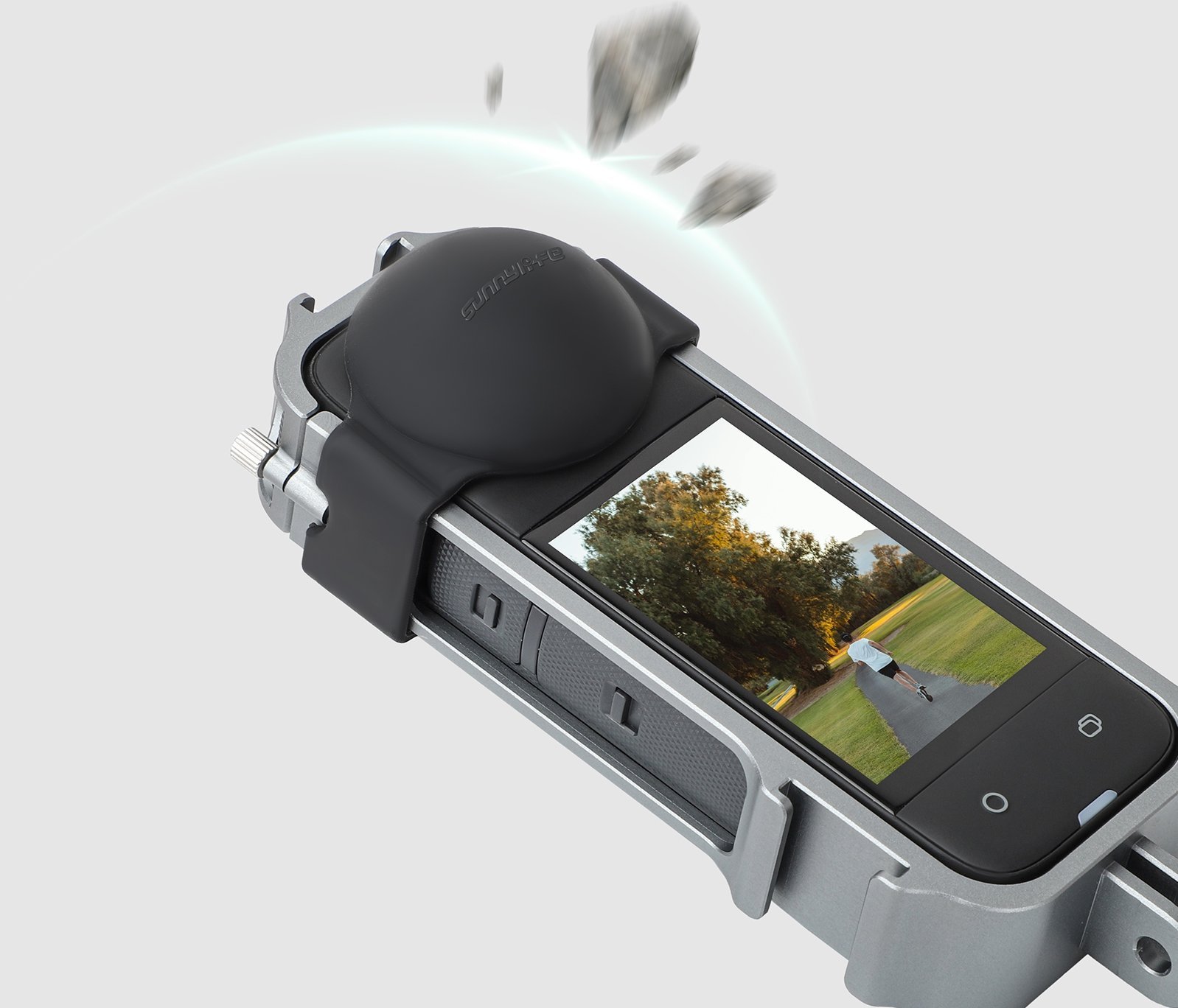 Kornizë mbajtëse SunnyLife X4 BK809 T, 2x ISO cold shoe, për Insta360 X4, e zezë