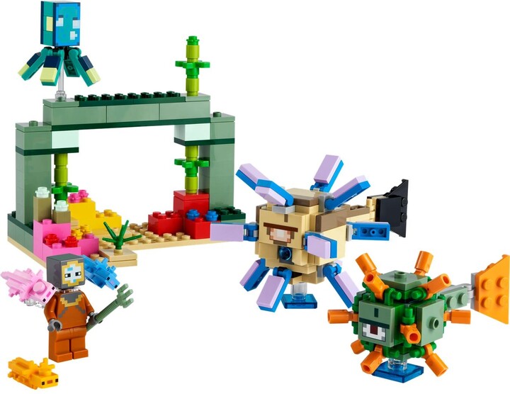 Set LEGO Minecraft 21180 The Guardian Battle