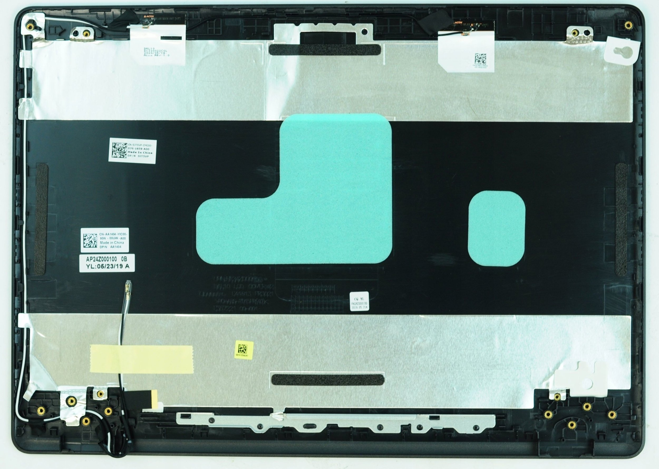Kapak i pasmë LCD Dell për laptop 3490, me antena WLAN, i zi
