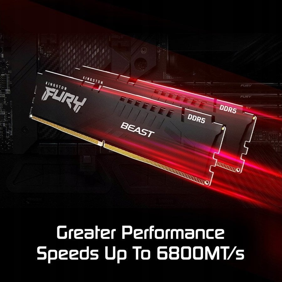 Memorie Kingston Fury Beast, DDR5, 64 GB, 6400 MHz, CL32, KF564C32BBEK2-64