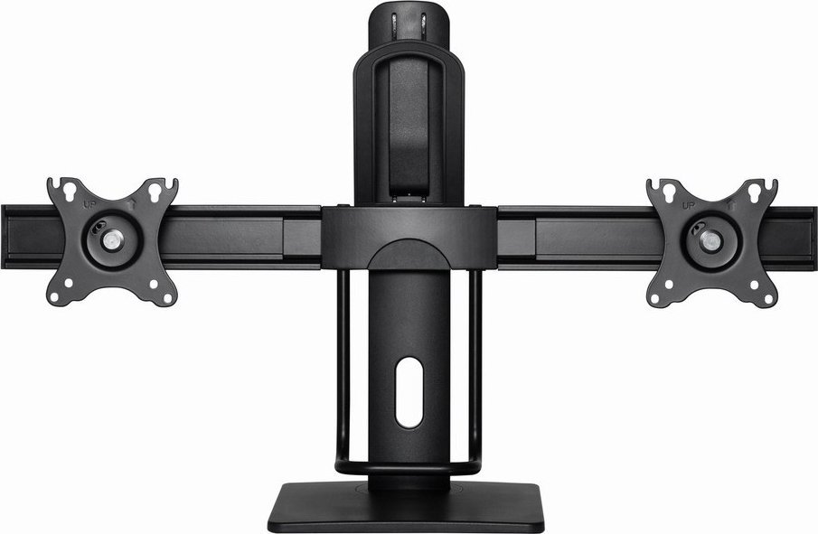 Stendë tavoline për monitorë Gembird MS-D2-01, për 2 monitorë 17" 27", VESA 75x75 100x100, e zezë