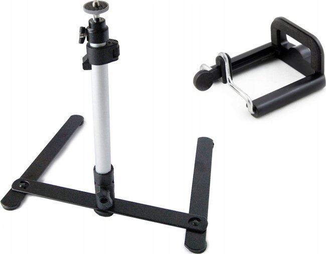 Tripod tavoline Massa Tripod Table, lartësi 45 cm, kokë 3D, i zi