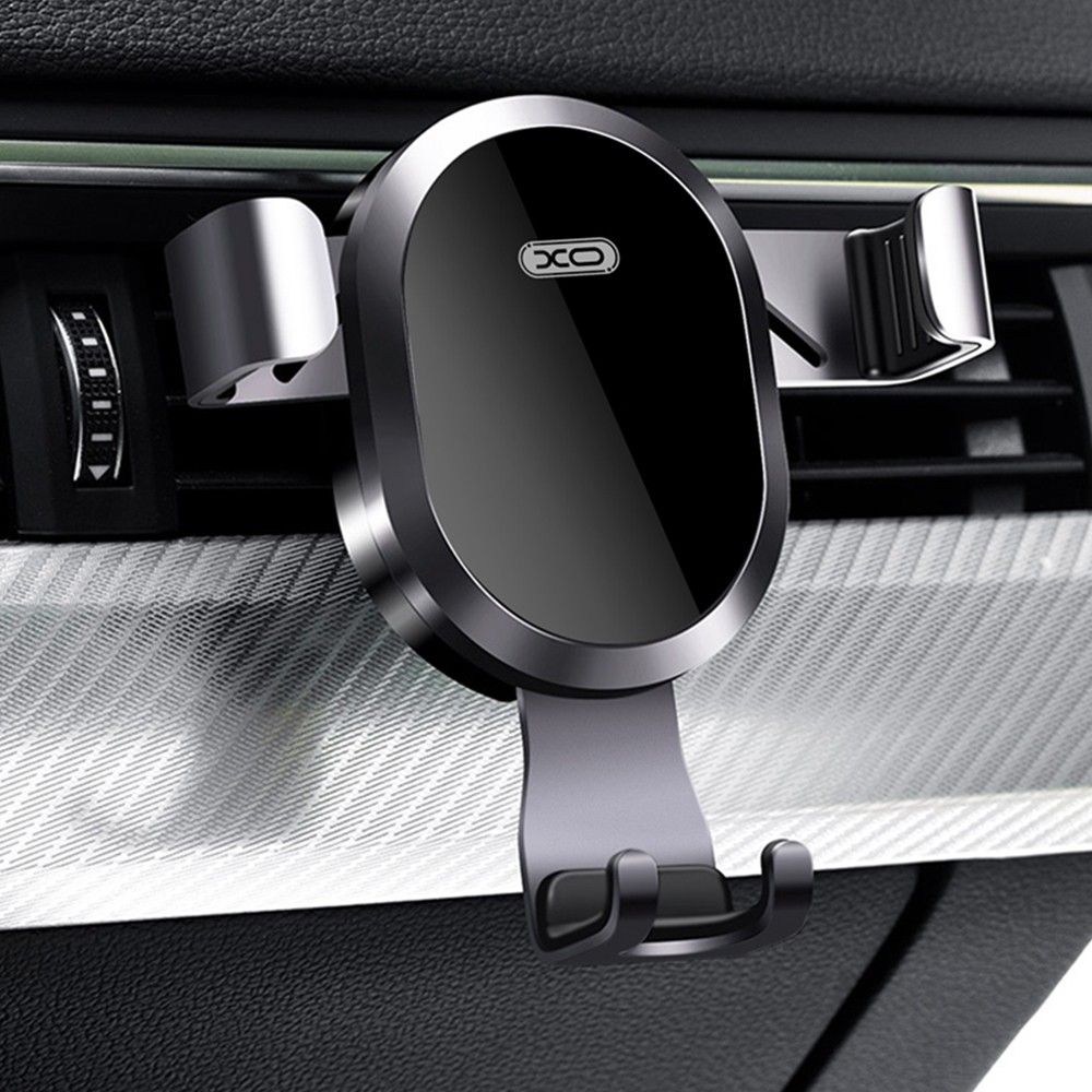 Mbajtës telefoni për makinë XO WX015 Gravity, karikim wireless, i zi