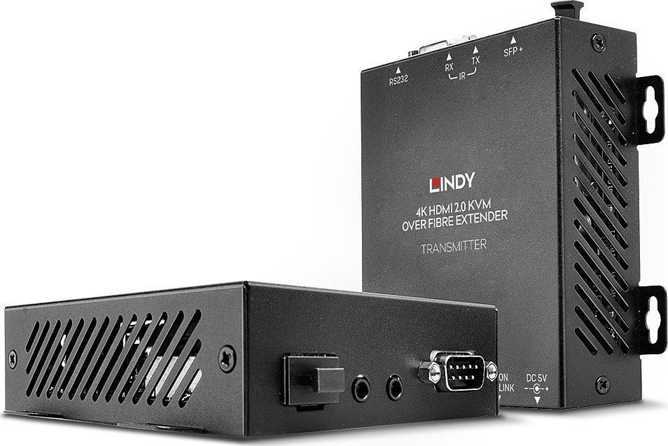 Ekstender HDMI Lindy 4K60 Fibre Optic, 300m, USB KVM, i zi