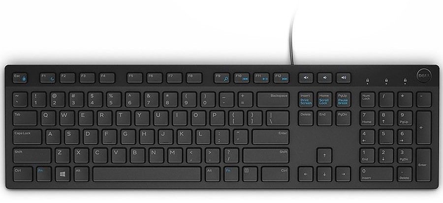 Tastierë Dell USB Wired Keyboard, 104 taste, me kabllo, e zezë