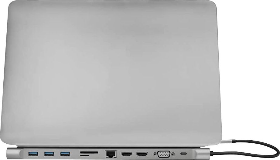 Dok USB C LogiLink UA0373, 11 porta, stacion replikues, gri