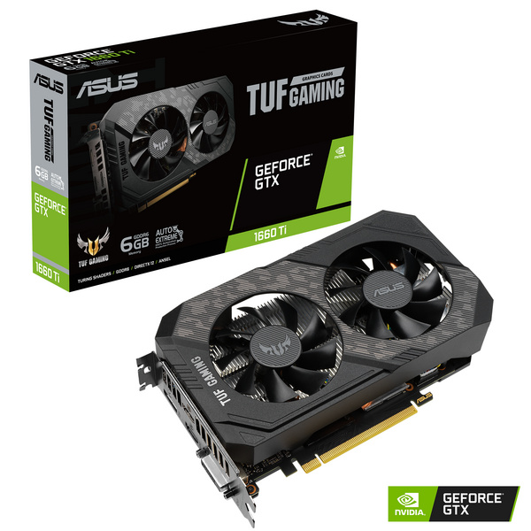 ASUS TUF Gaming Gaming GeForce® GTX 1660 Ti EVO OC Edition NVIDIA GeForce GTX 1660 Ti 6 GB GDDR6