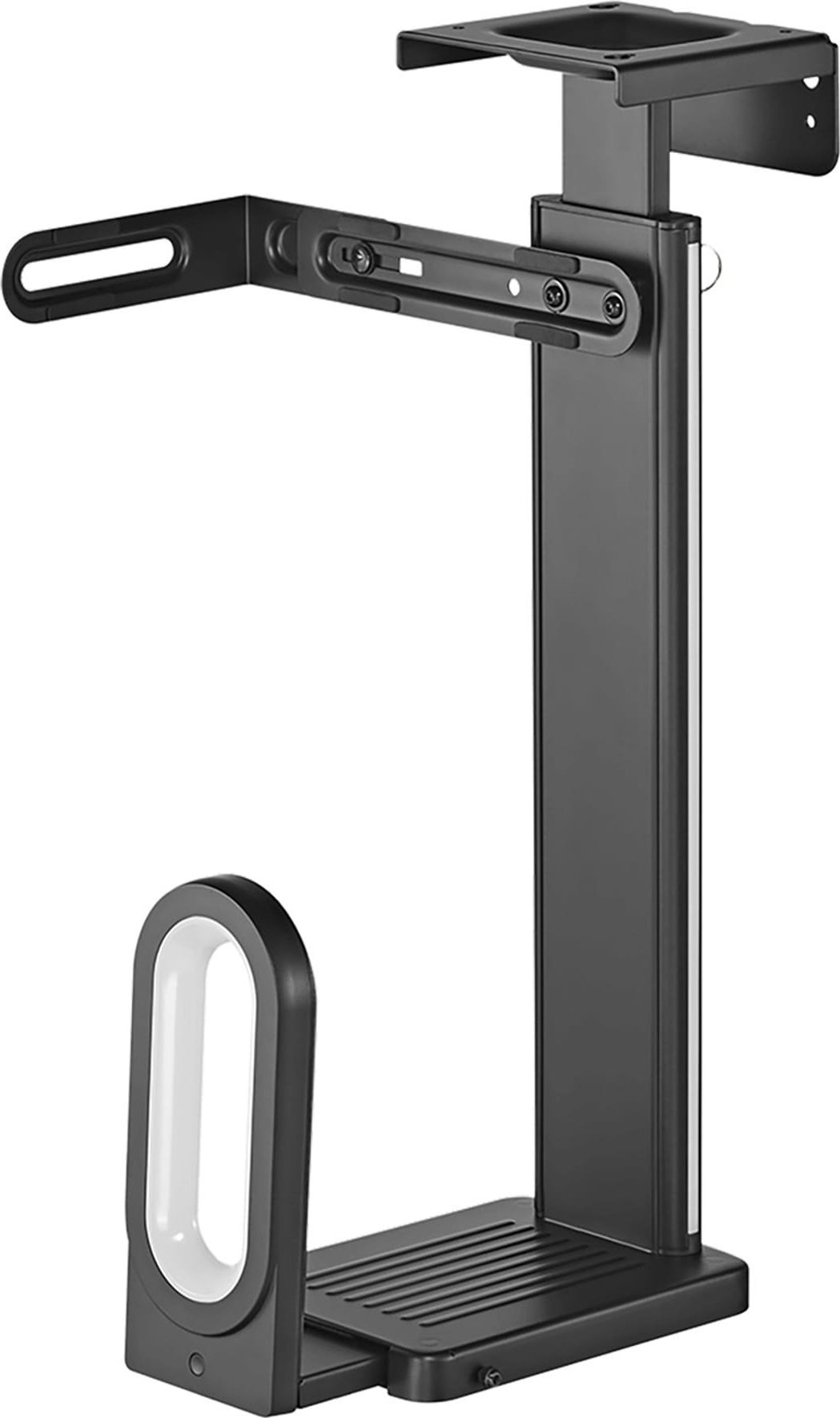 Mbajtës PC ULTRADESK FLANK, për nën tavolinë, ndriçim RGB, i zi