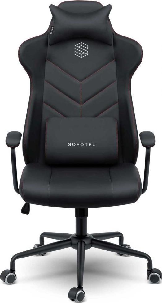 Karrige zyre Sofotel Werona, mekanizëm lëkundjeje, me jastëkë, e zezë