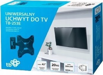 Mbajtëse muri për TV TB-253E, deri 42", 20kg, e zezë