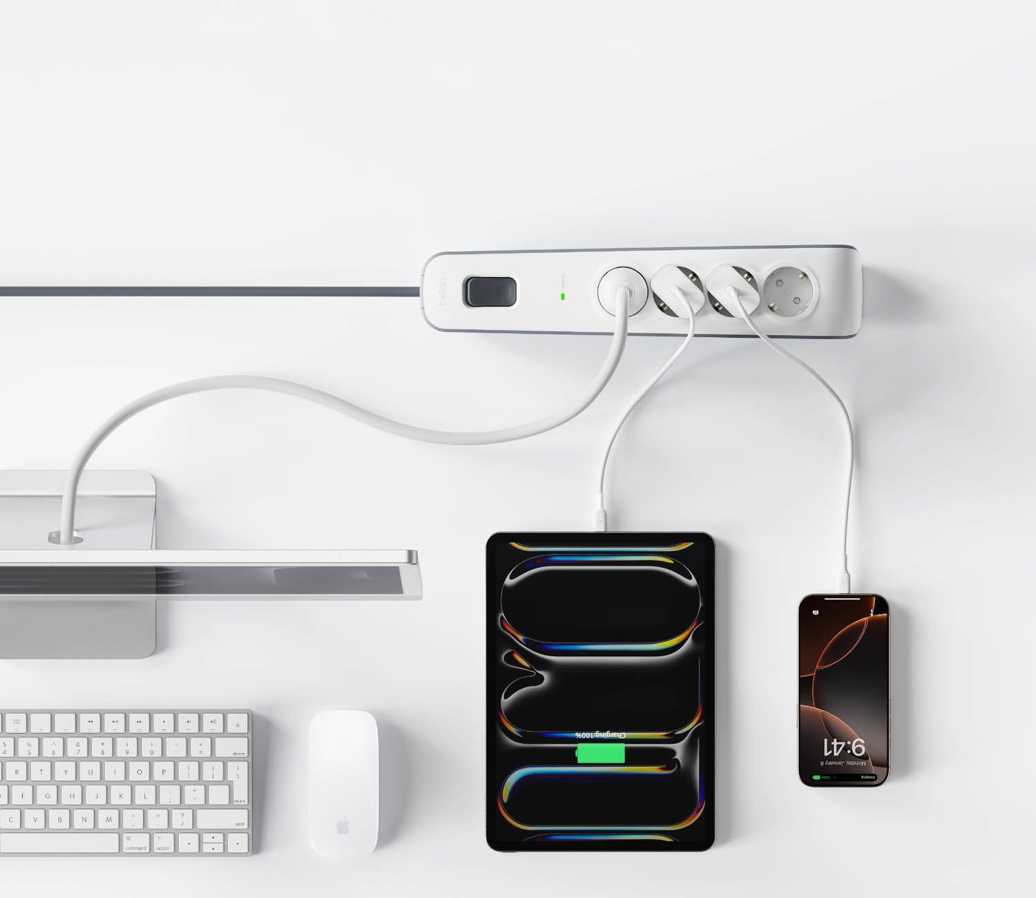 Listelë Belkin Power Strip With Surge Protection, 4 dalje, kabllo 2 m