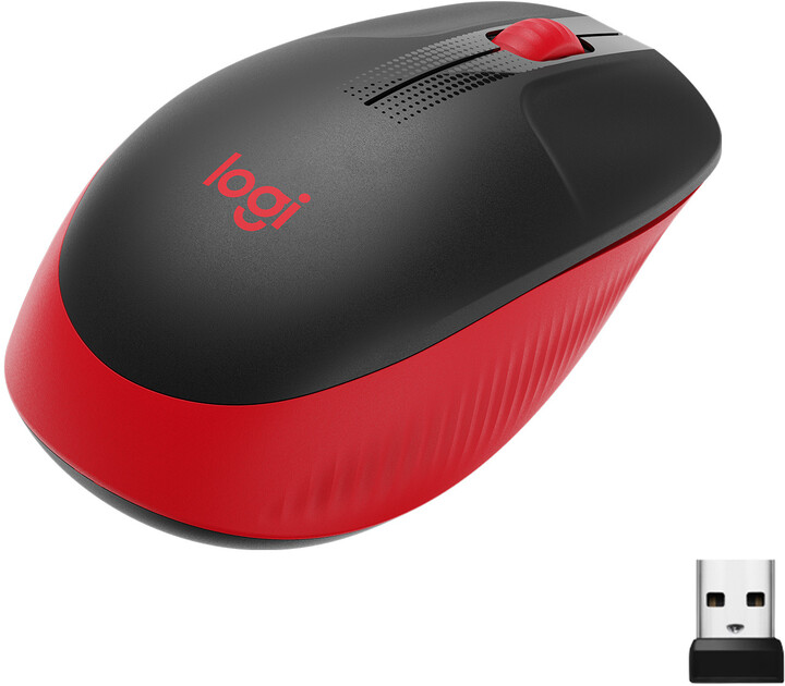Maus Logitech M190, i kuq