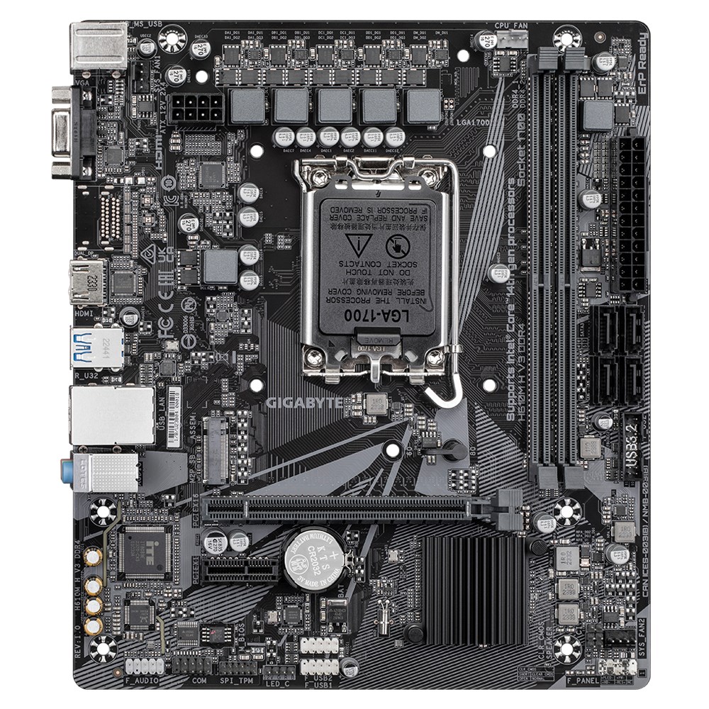 Pllakë amë Gigabyte H610M H V3, Micro-ATX, DDR4, PCIe 4.0, e zezë