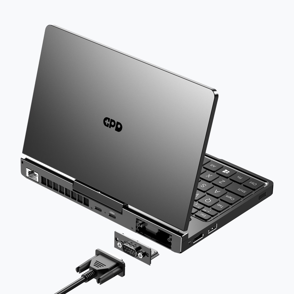 Laptop mini GPD Pocket 4, 8" WQXGA, Ryzen 7 8840U, Touchscreen, 144Hz IPS, 16GB, SSD 1TB, Radeon 780M 3GB, i hirtë