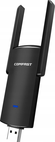 Adapter WiFi USB i pa markë, 1300Mbps, bandë 2.4GHz dhe 5GHz, i zi