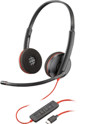 Kufje me kabllo Poly Blackwire C3220, stereo, USB C, të zeza