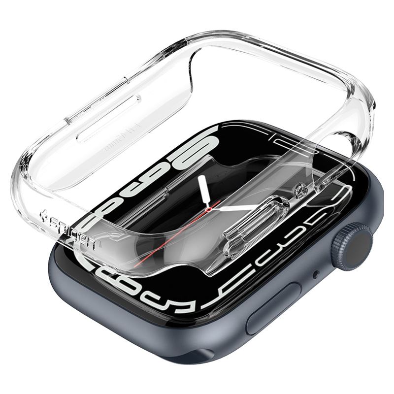Заштитна маска за Apple Watch 9/8/7 45mm Spigen Thin Fit, проѕирна