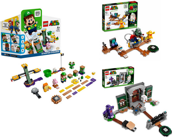 Set LEGO® Super Mario Bargain Package - Luigi 71387 Starter Set + 71397 dhe 71399 Expansion Sets