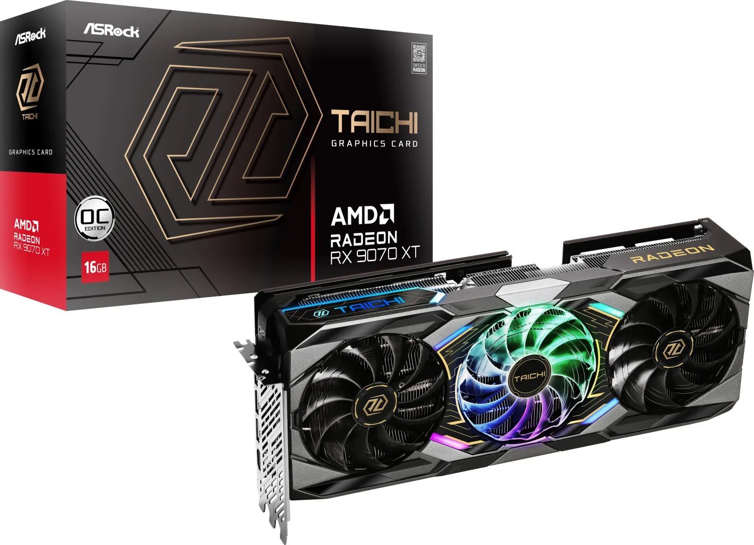 Kartelë grafike ASRock AMD Radeon RX 9070XT Taichi, 16GB GDDR6