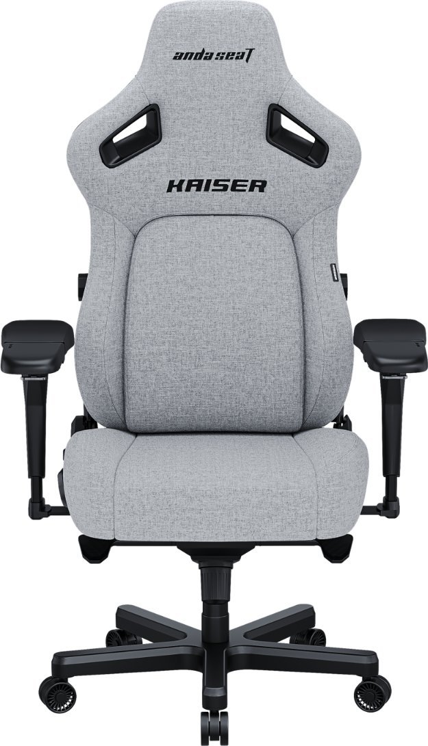 Karrige gaming AndaSeat Kaiser 4 Series XL, material linen, lumbare e integruar, gri hiri