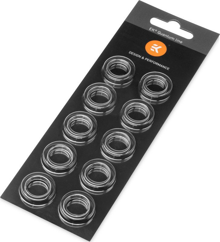 Unaza estetike për lidhëse uji EK-Quantum Torque Color Ring STC 10/13, set 10 copë, argjend