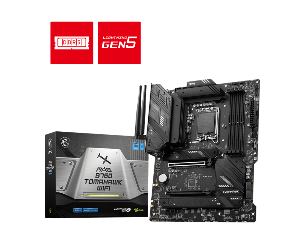 Pllakë amë MSI MAG B760 Tomahawk WIFI, DDR5, Wi Fi 6E, ATX