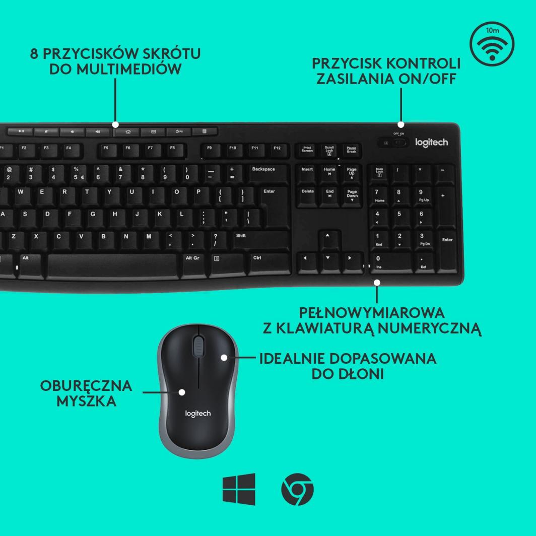 Tastierë dhe maus Logitech MK270 (920-004508), EN, e zezë