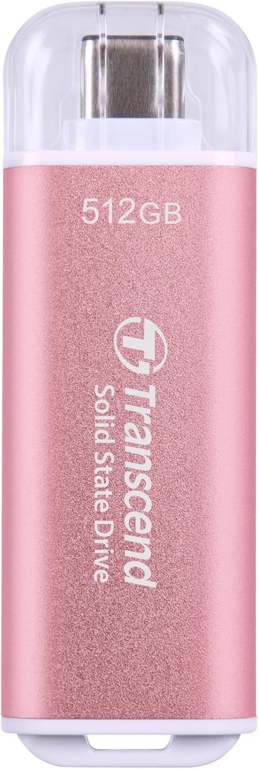 SSD i jashtëm Transcend ESD300P, 512GB, USB Type-C, rozë