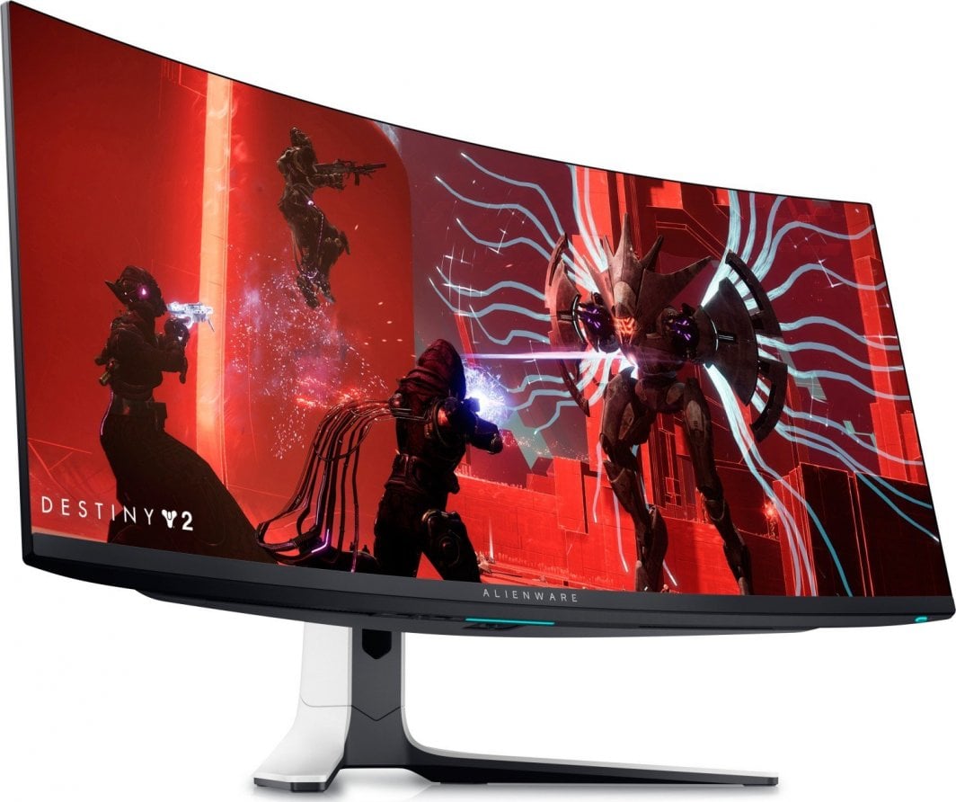 Monitor Dell Alienware AW3423DW OLED, 34'', UltraWide QHD, i zi/bardhë