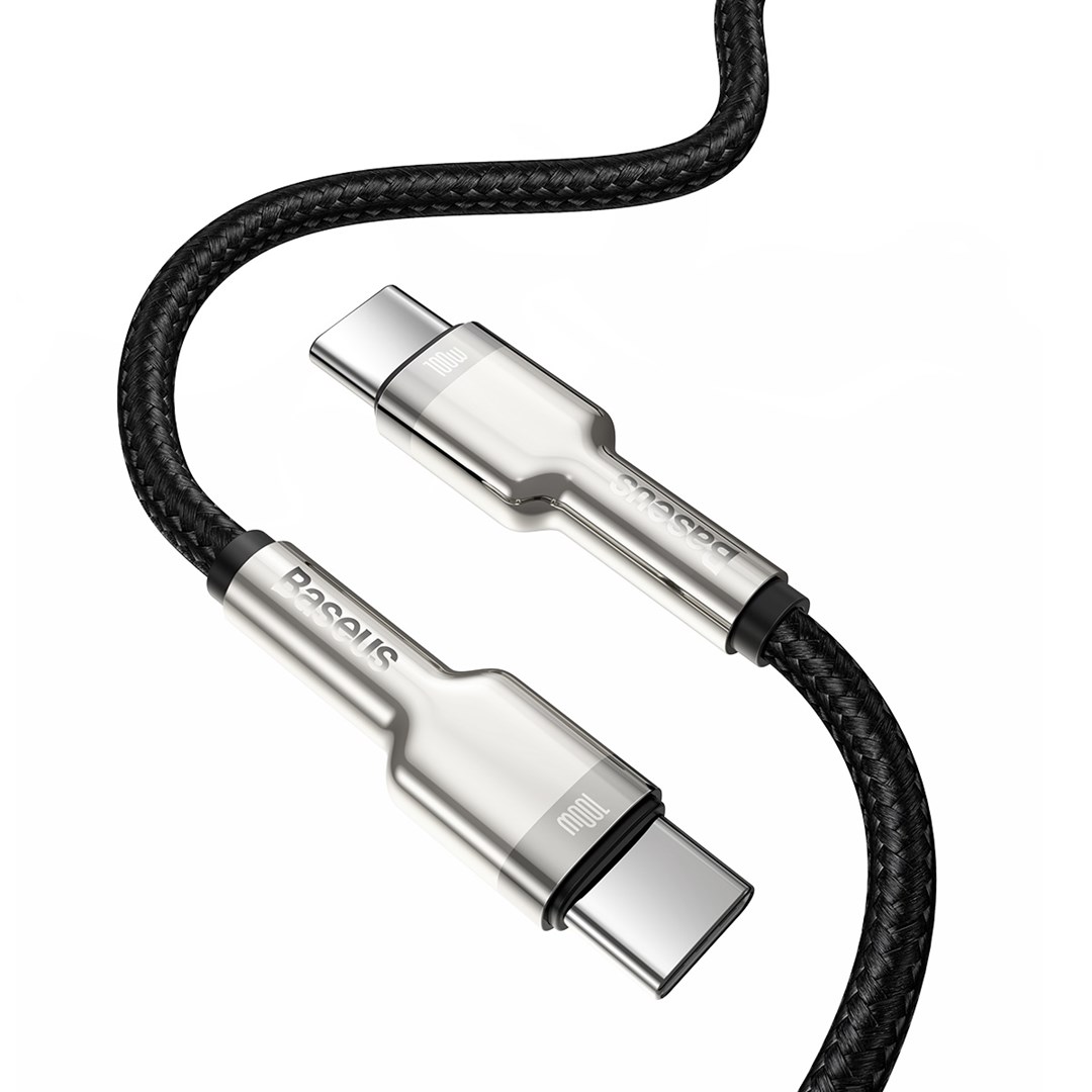 Kabllo Baseus, USB C / USB C, 1 m, e zezë