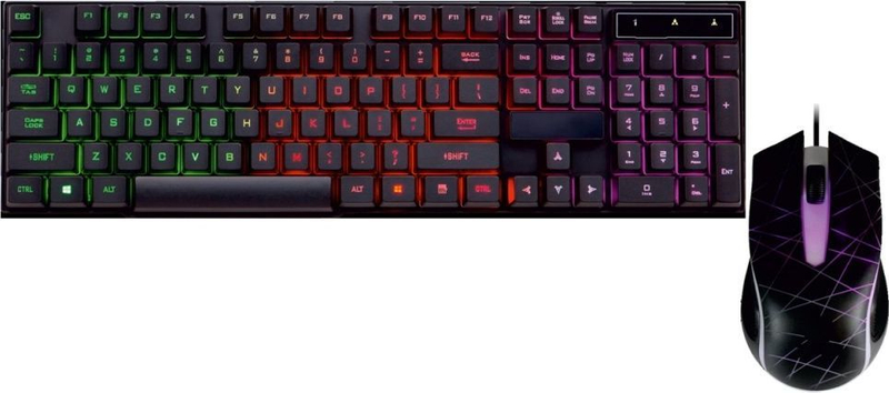 Set tastiere dhe mouse Art KLART AK-50, LED, USB, i zi