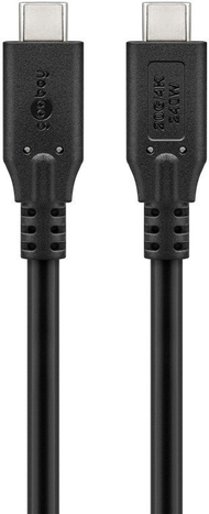 Kabllo USB C Goobay USB4, 240W, 20 Gbit/s, 1.5m, gri