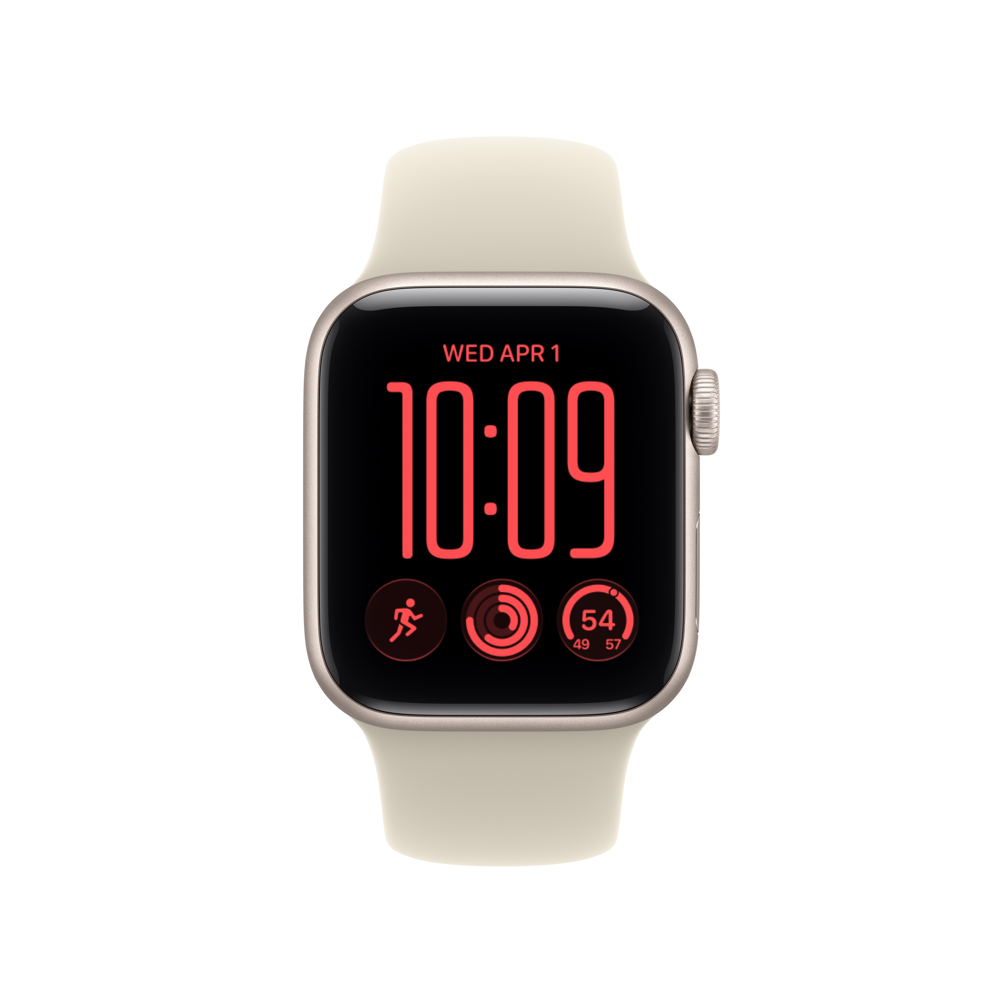 Apple Watch SE3 v2 GPS + Cellular 40mm Starlight Aluminum Case with Sand Sport Band, M/L