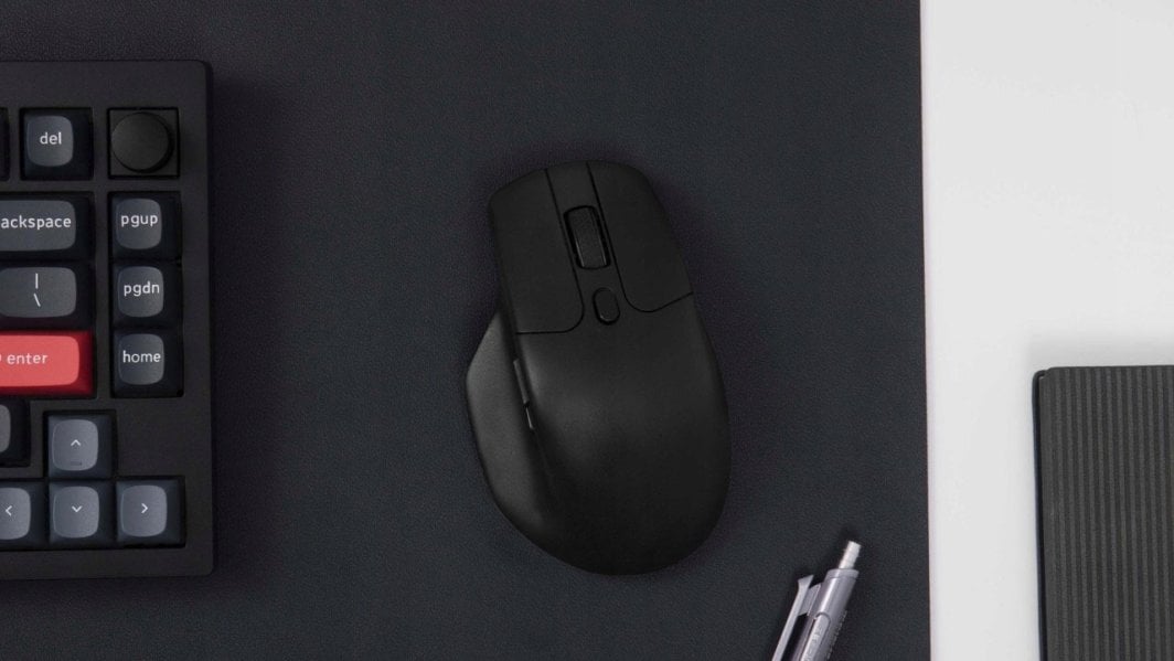 Maus gaming Keychron M6 4K, ergonomik, pa kabllo USB C Bluetooth, i zi